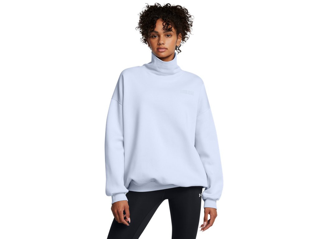Under Armour Womens UA Icon Fleece Oversized Mock Crew - Ultra-Soft Mid-Weight Fleece