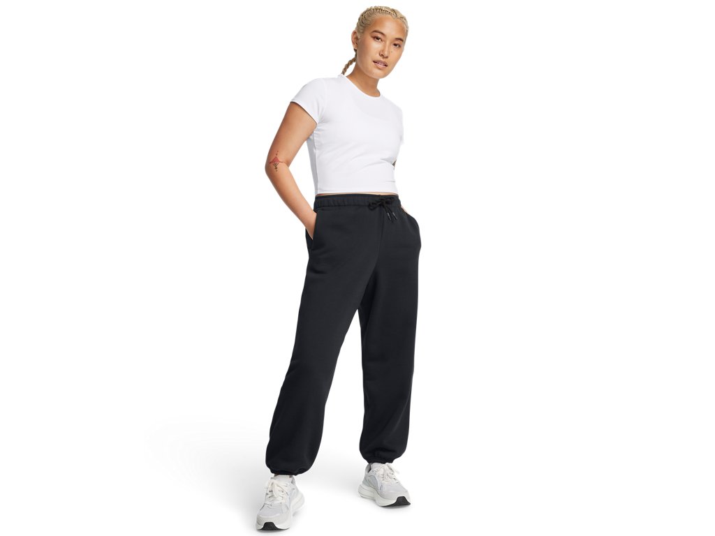 Under Armour Women's Icon Fleece Oversized Wordmark Pants - Ultra-Soft Mid-Weight Cotton-Blend Fleece