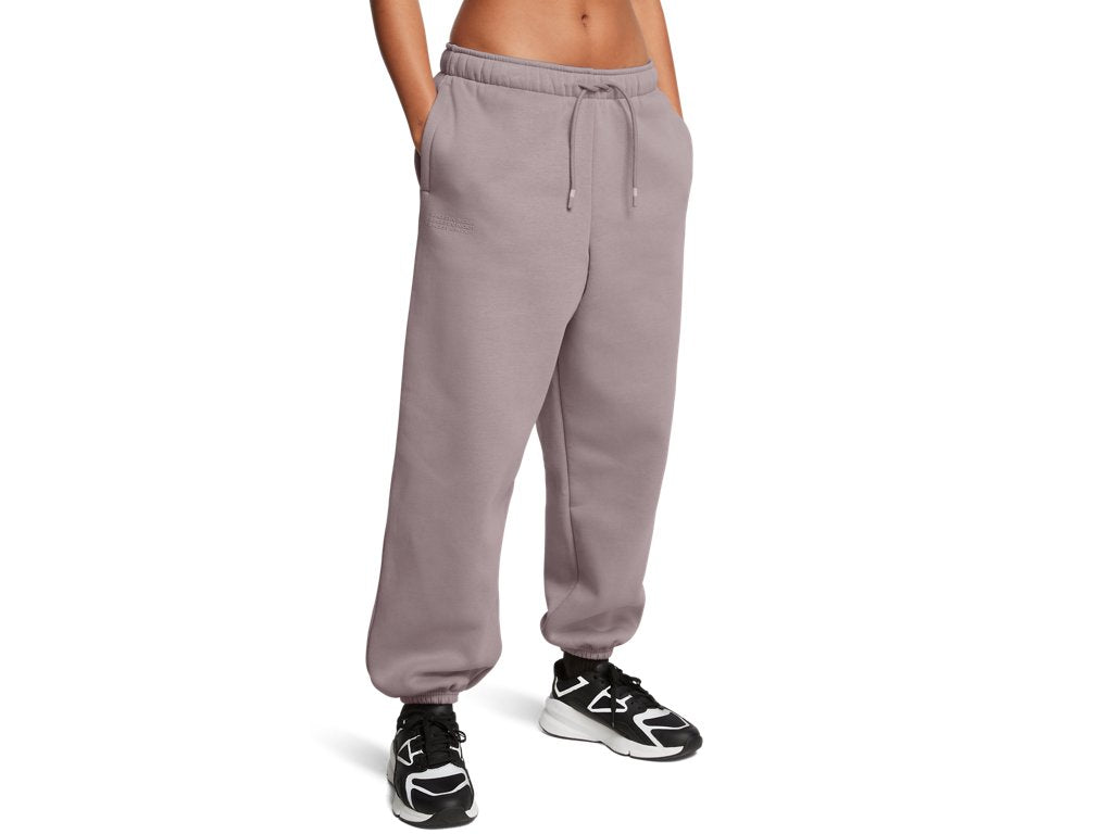 Under Armour Women's Icon Fleece Oversized Wordmark Pants - Ultra-Soft Mid-Weight Cotton-Blend Fleece