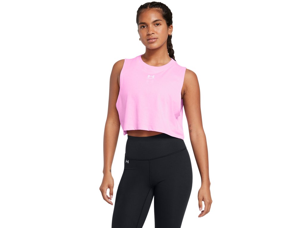 Under Armour Womens Cropped Logo Tank Top - Quick-Drying Comfort