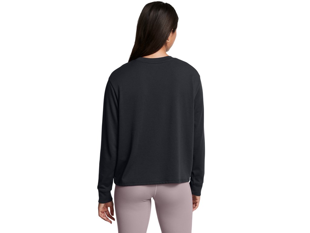 Under Armour Womens Heavyweight Boxy Cropped Long Sleeve T-Shirt - Comfort Cotton Blend