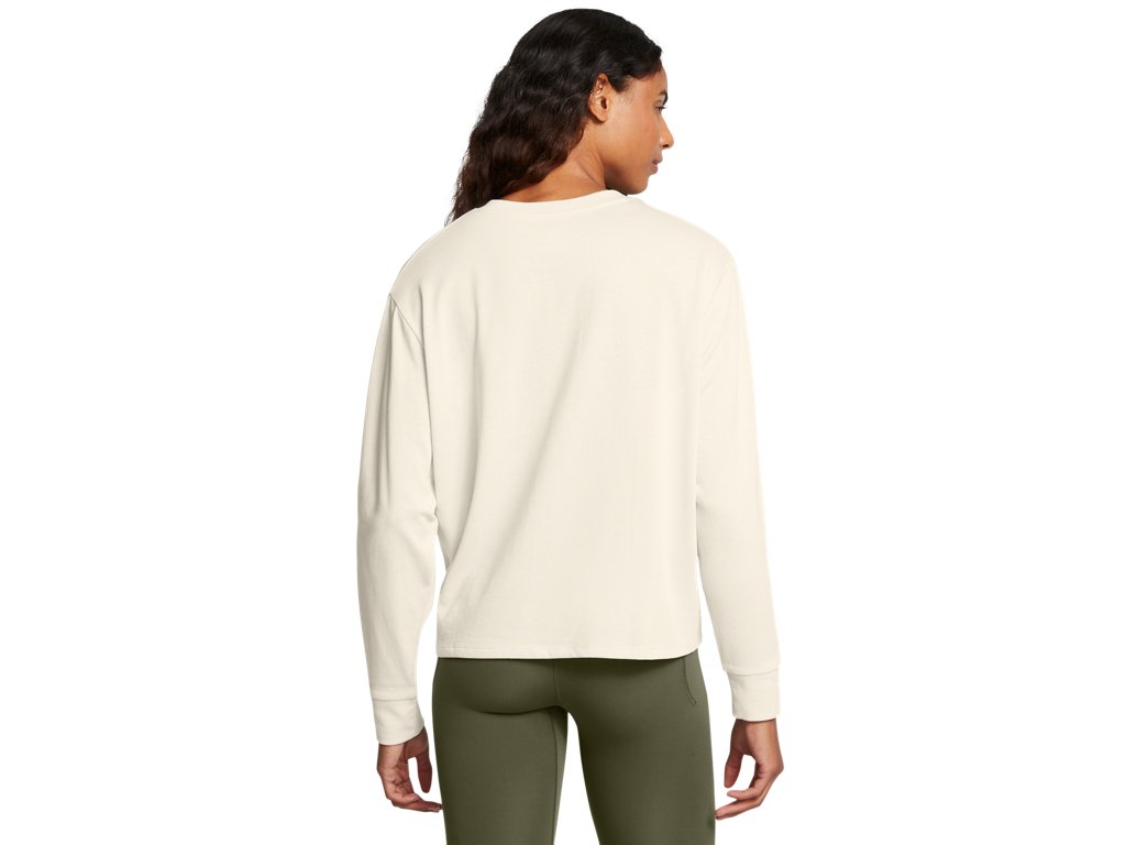 Under Armour Womens Heavyweight Boxy Cropped Long Sleeve T-Shirt - Comfort Cotton Blend