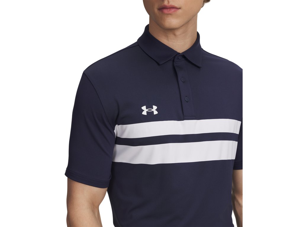 Under Armour Men's Drive Team Dual Stripe Polo Shirt - 4-Way Stretch Material