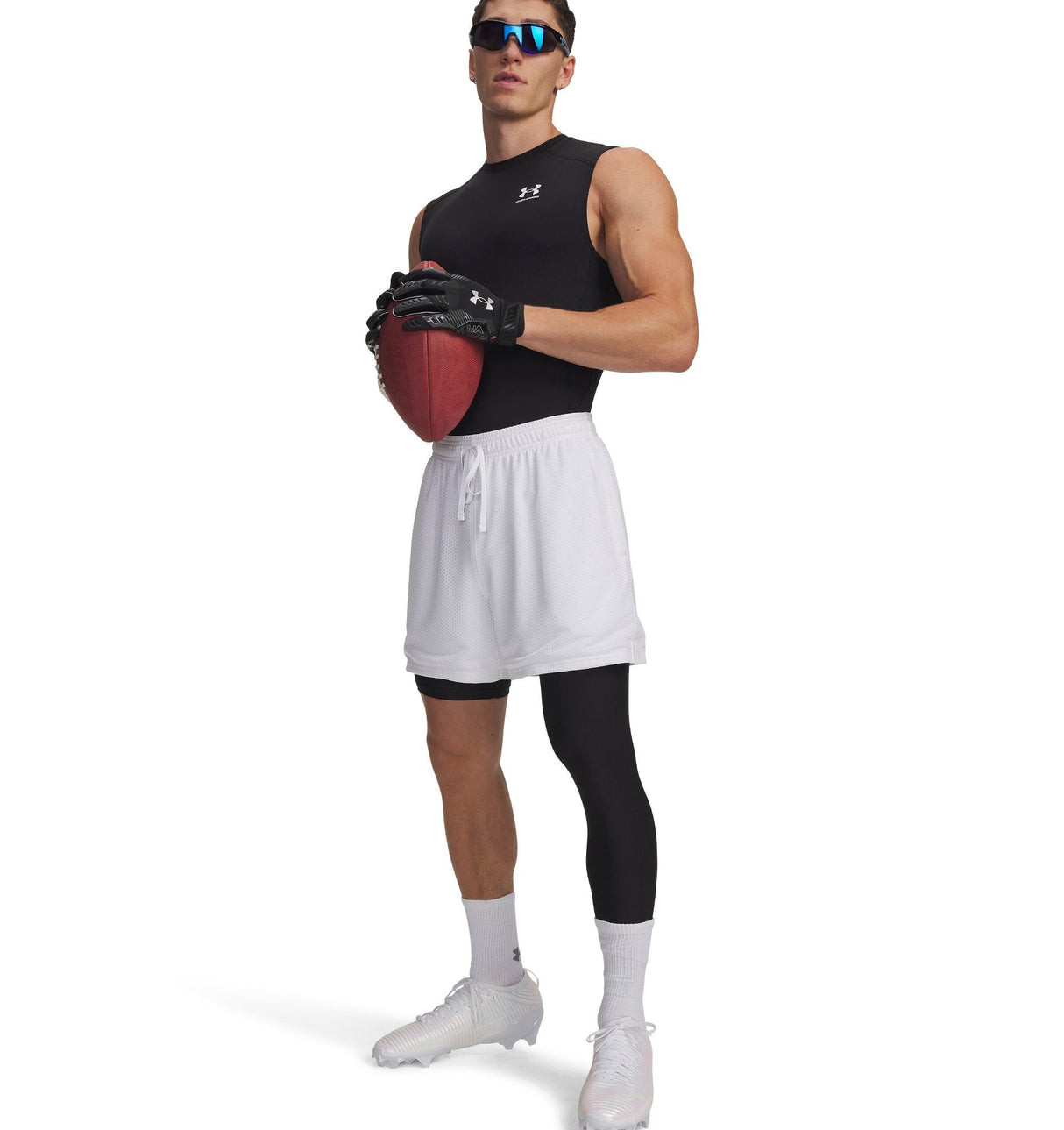 Under Armour Mens HeatGear Asymmetrical Left Leggings