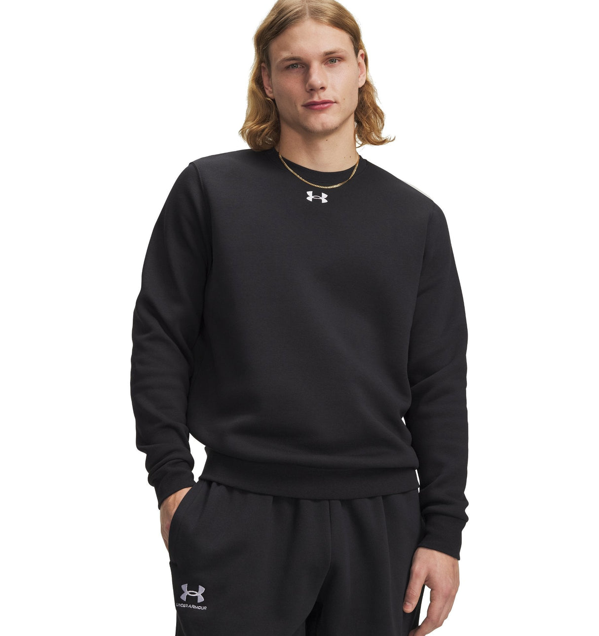 Under Armour Adult Mens Armour Fleece Team Icon Crew Sweatshirt