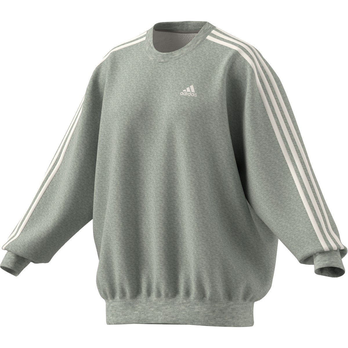 adidas 3 Stripe Fleece Oversized Womens Sweatshirt