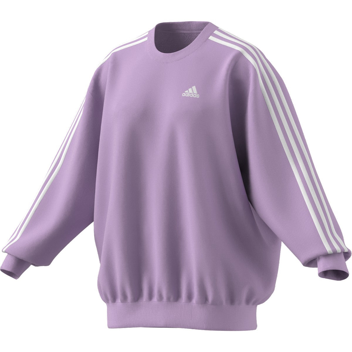 adidas 3 Stripe Fleece Oversized Womens Sweatshirt