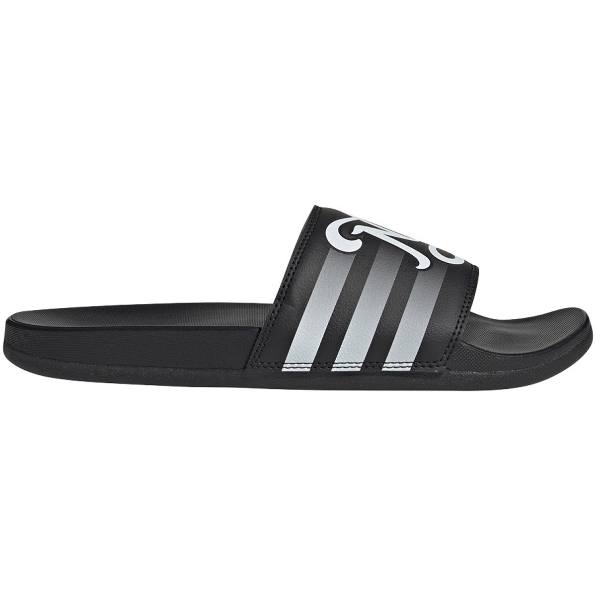 adidas Adilette Comfort Mens Slides in Black and White