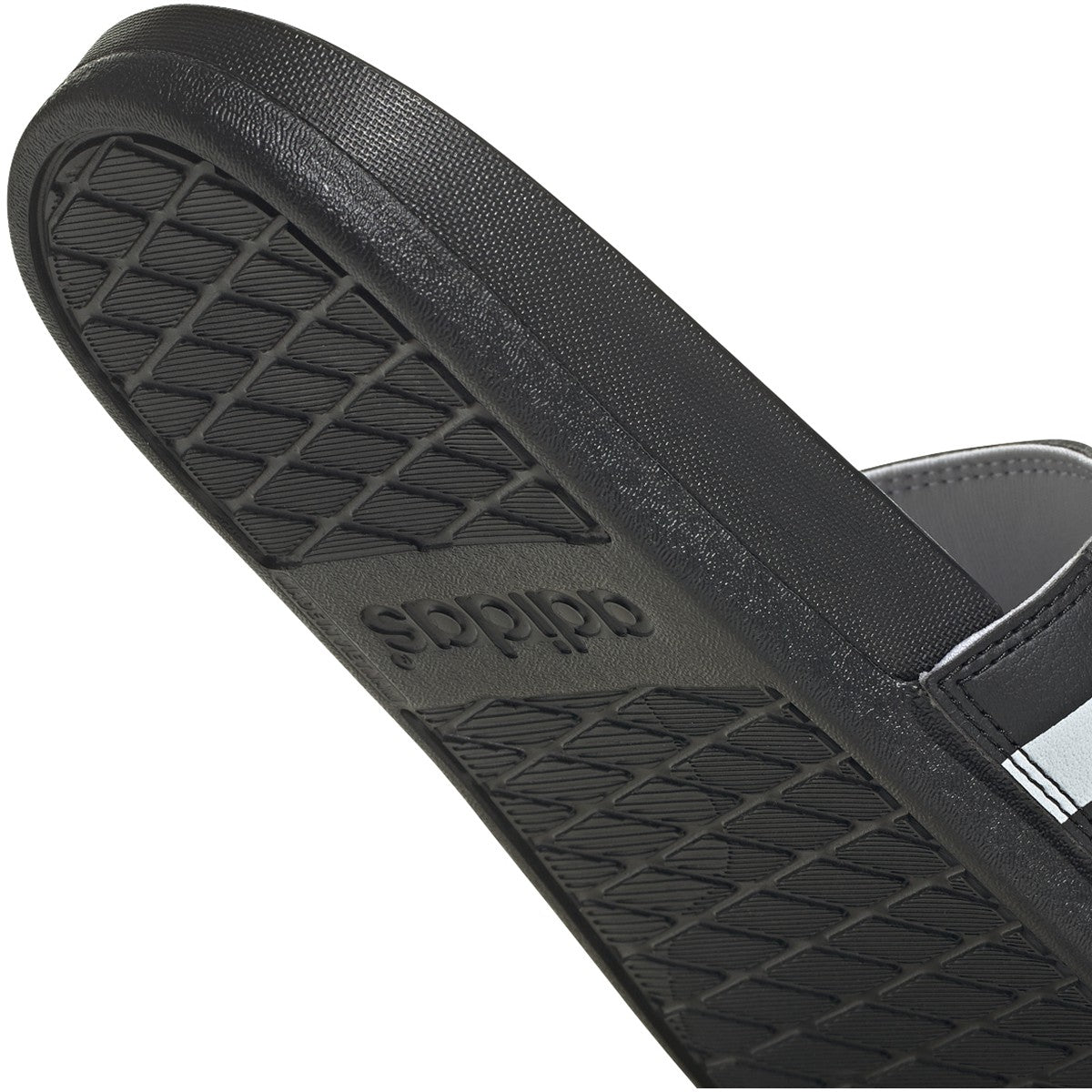 adidas Adilette Comfort Mens Slides in Black and White