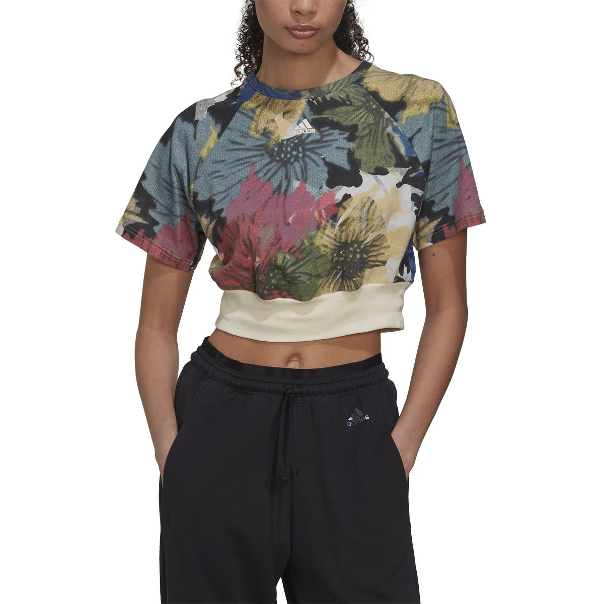 adidas All Over Print Womens Crop Tee