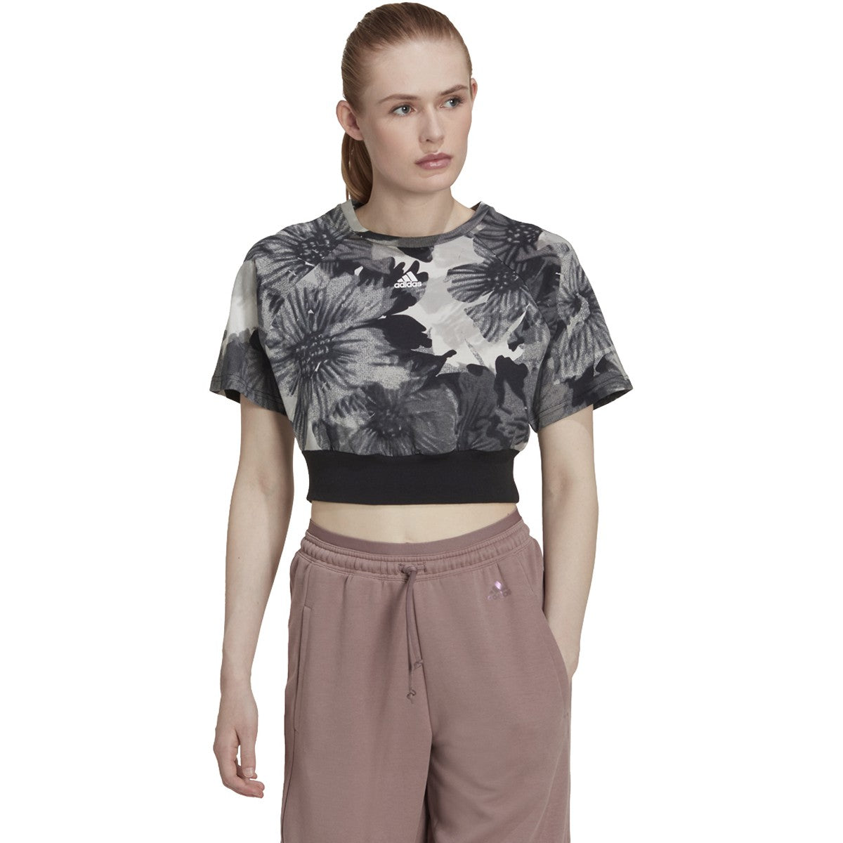adidas All Over Print Womens Crop Tee