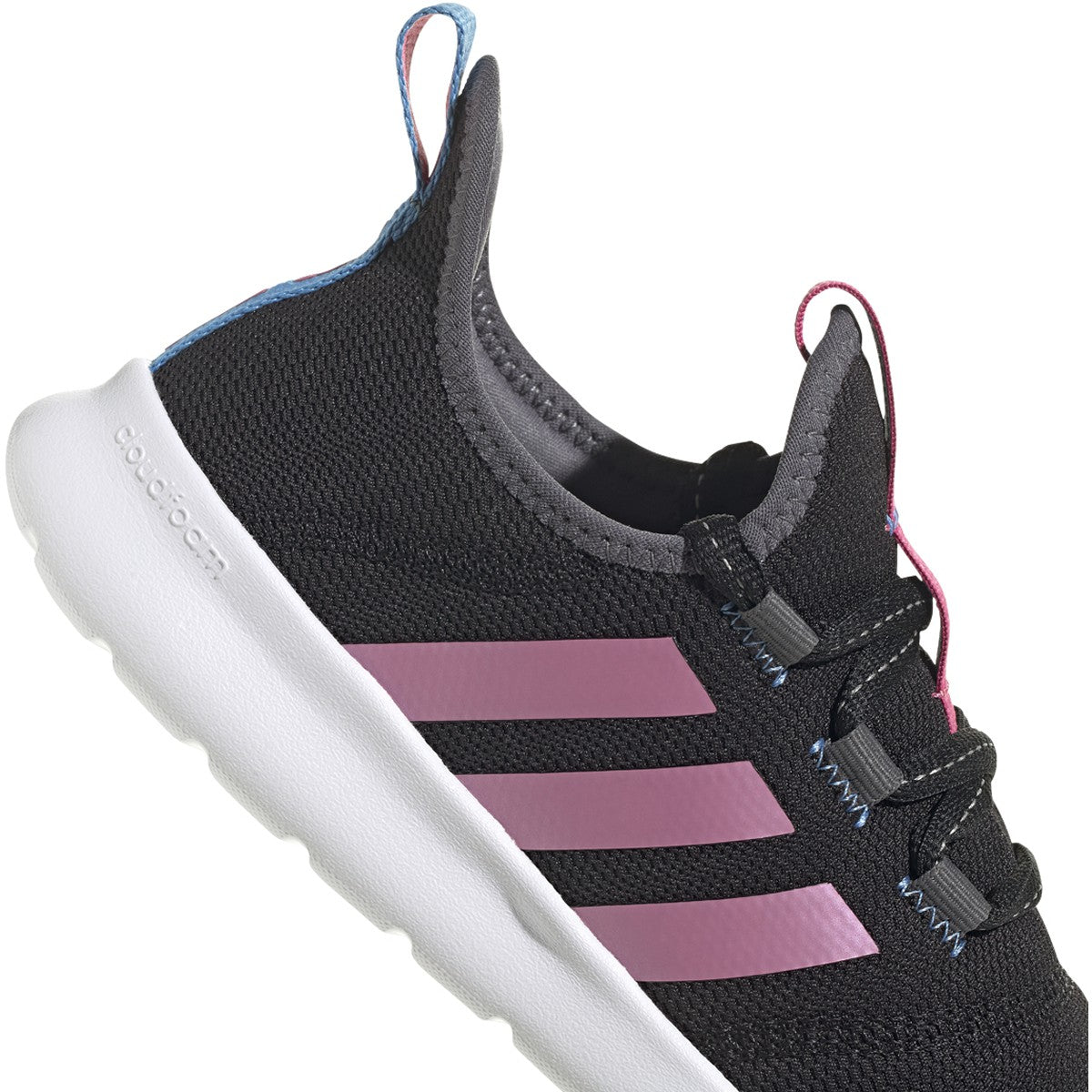 adidas Cloudfoam Pure 2.0 Womens Running Sneakers with Pink Stripes