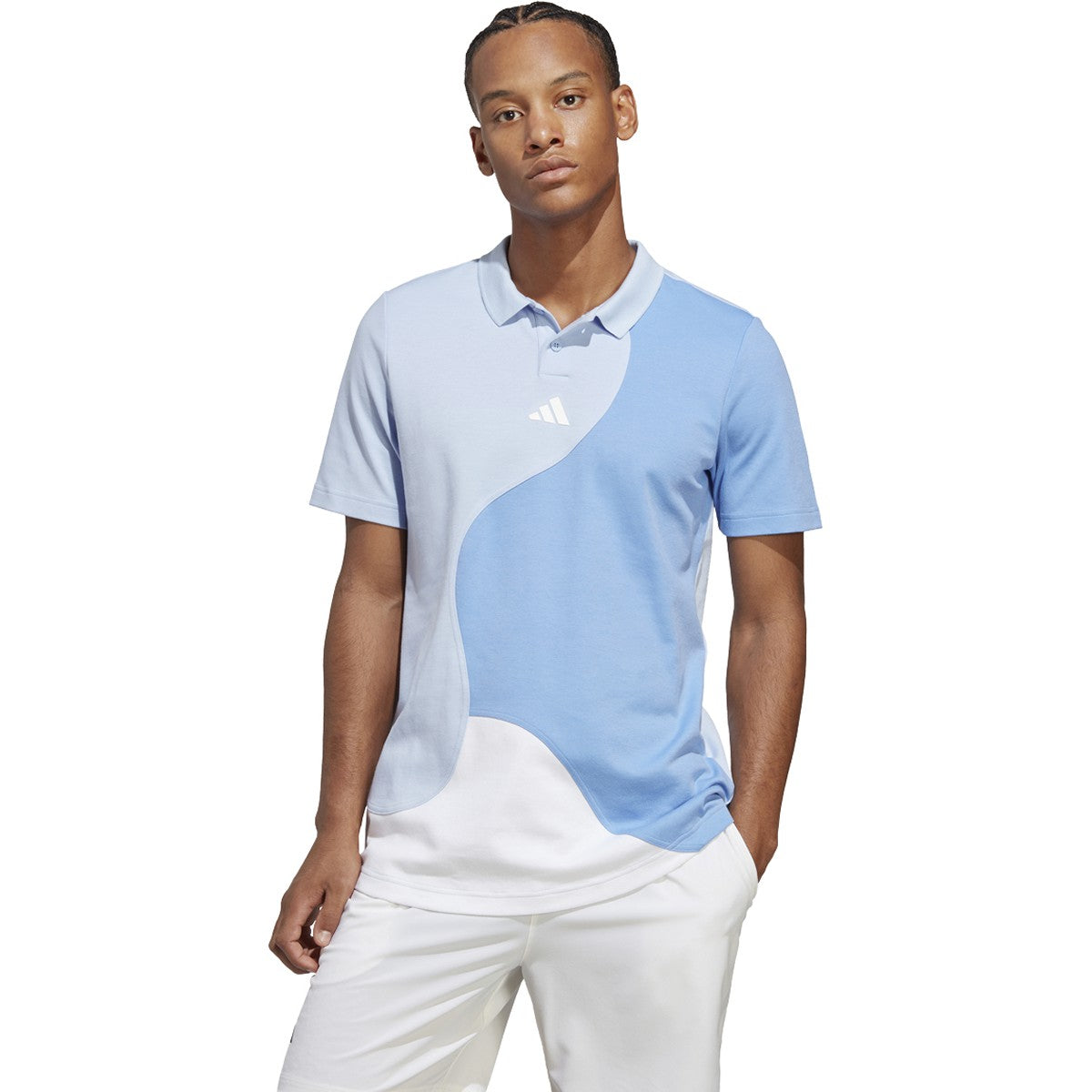 adidas Clubhouse Tennis Colorblock Mens Short Sleeve Polo