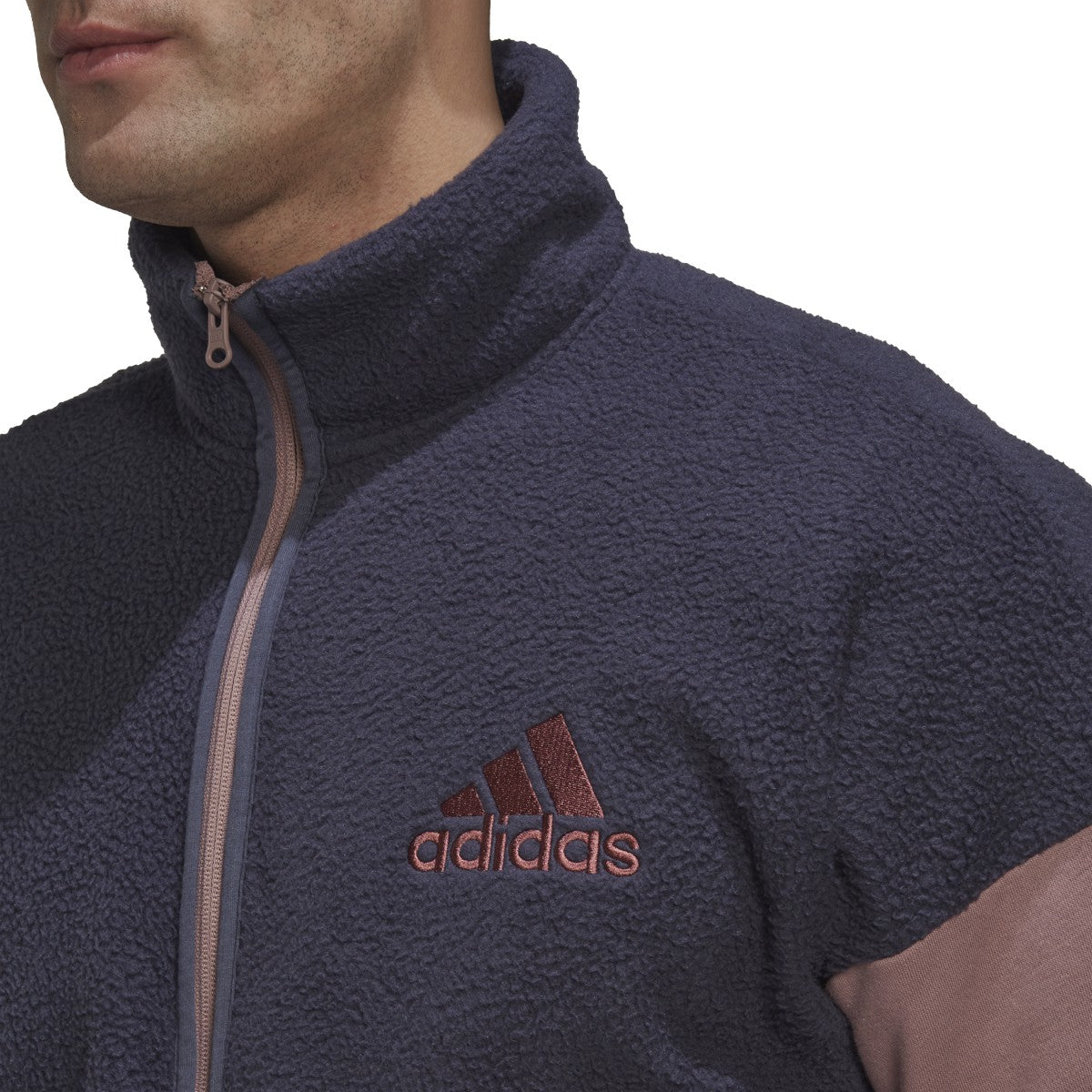 adidas Colorblock SherpaFleece Mens Track Top