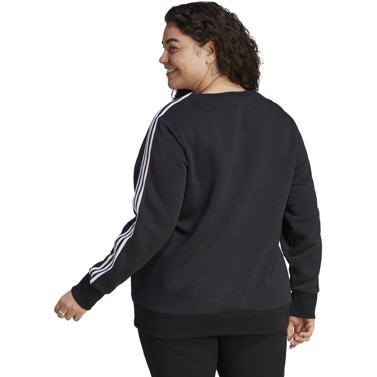 adidas Essentials 3-Stripes Fleece Plus Size Womens Sweatshirt