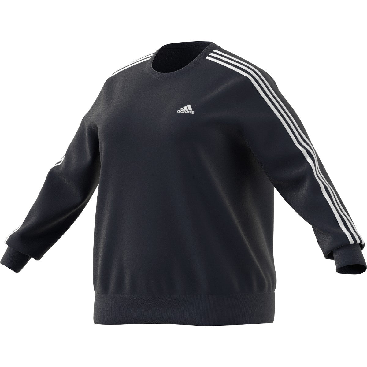 adidas Essentials 3-Stripes Fleece Plus Size Womens Sweatshirt