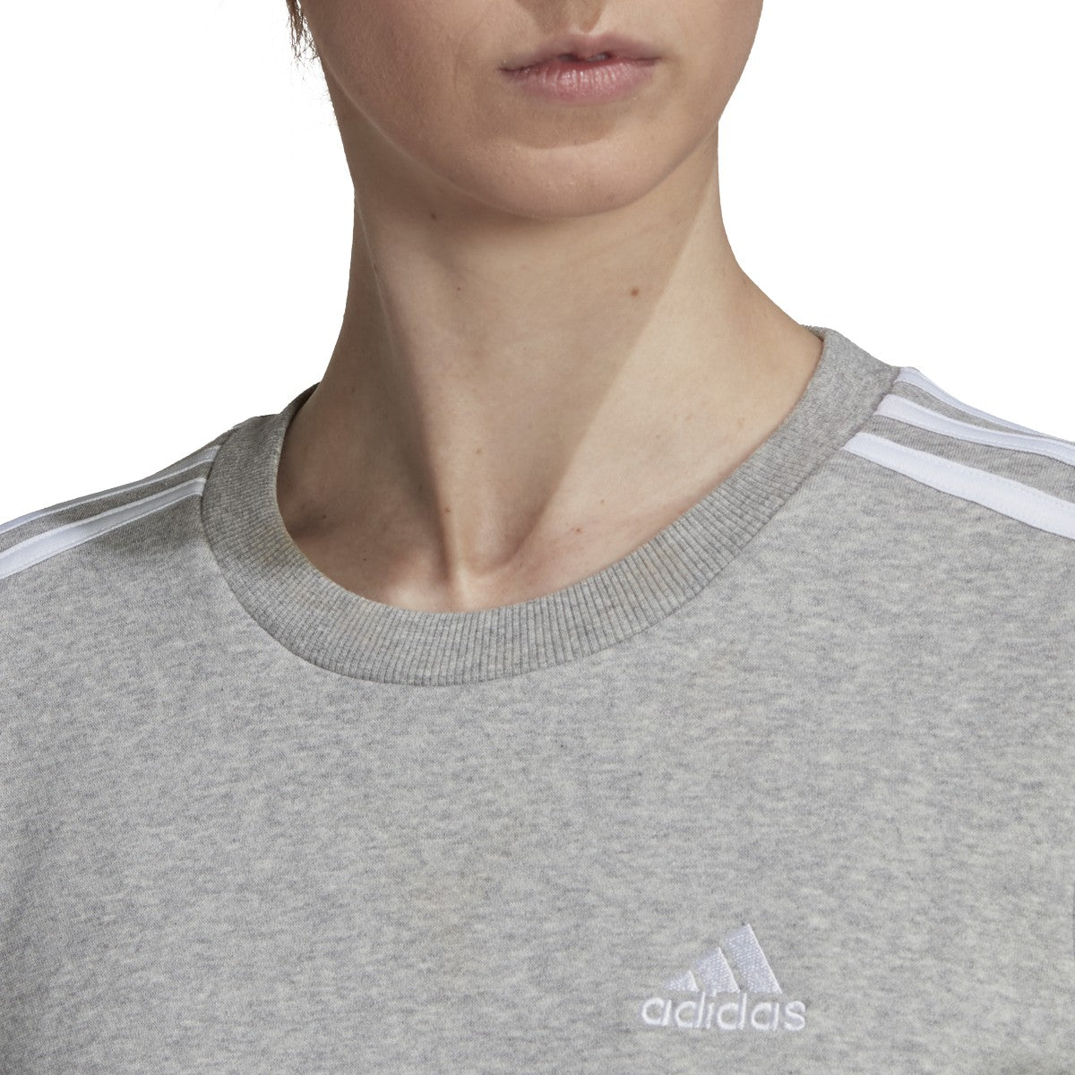 adidas Essentials 3-Stripes Womens Fleece Sweatshirt