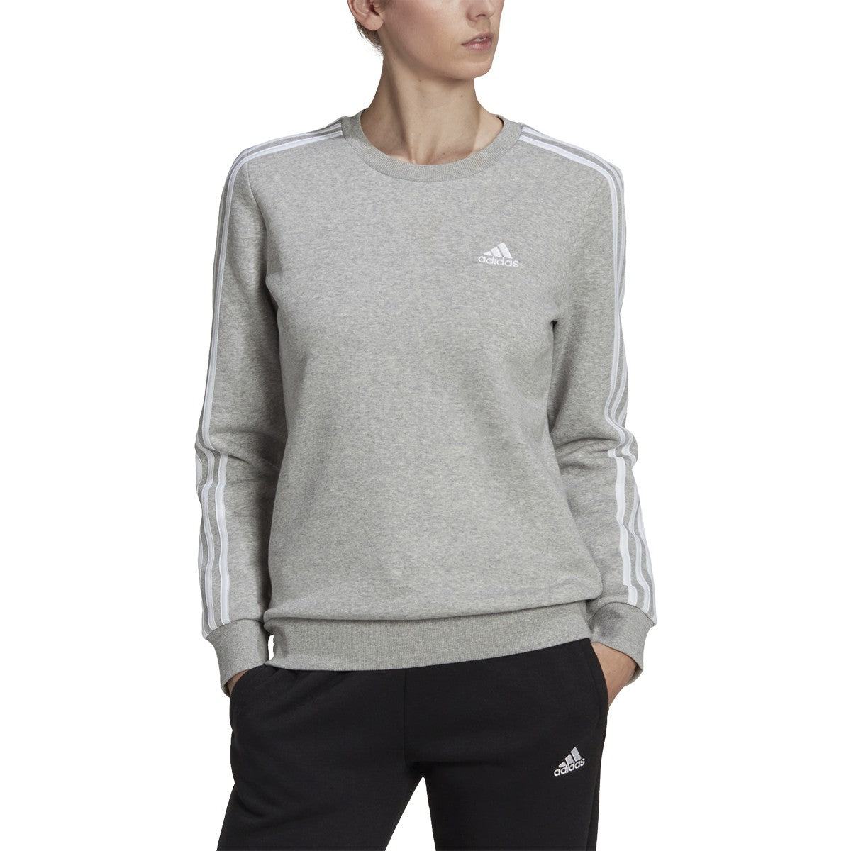 adidas Essentials 3-Stripes Womens Fleece Sweatshirt