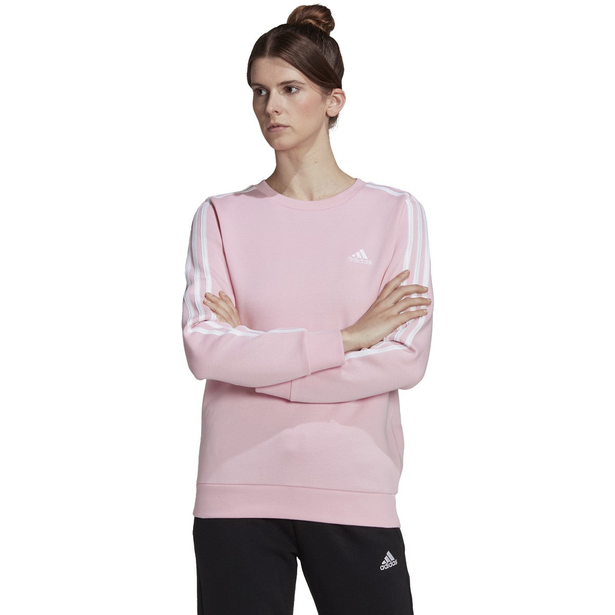 adidas Essentials 3-Stripes Womens Fleece Sweatshirt