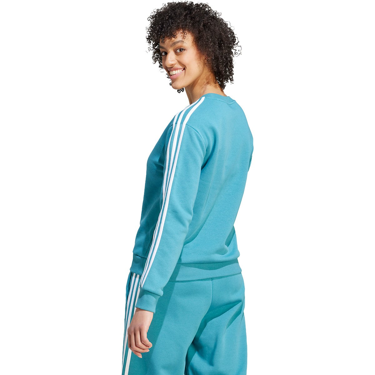 adidas Essentials 3 Stripes Fleece Womens Sweatshirt