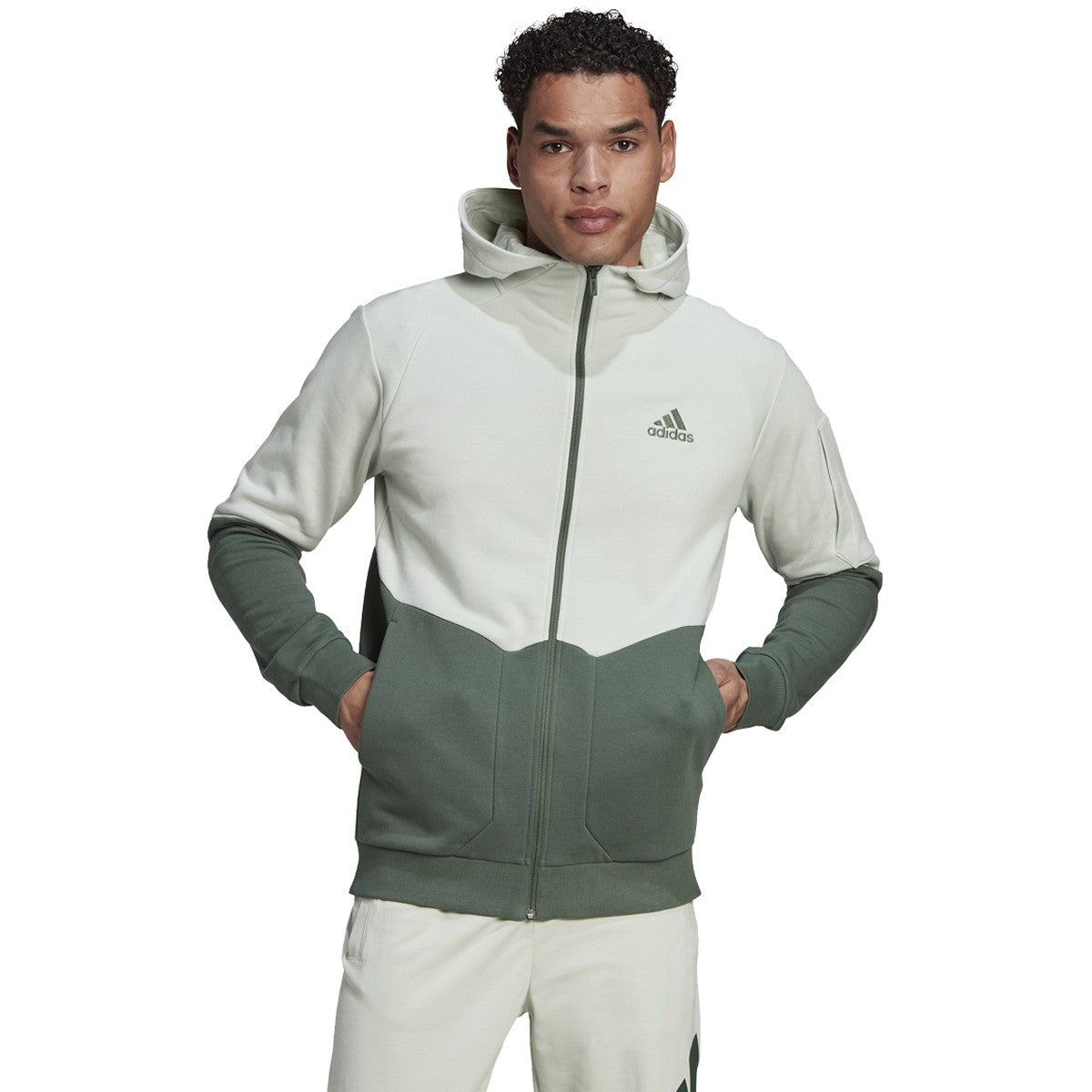 adidas Essentials 4 Gameday Mens Full Zip Hoodie