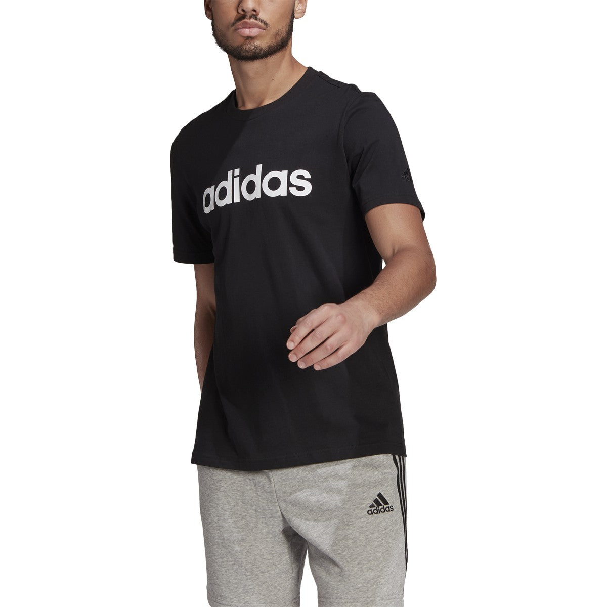 adidas Essentials Emroidered Linear Logo Mens T-Shirt
