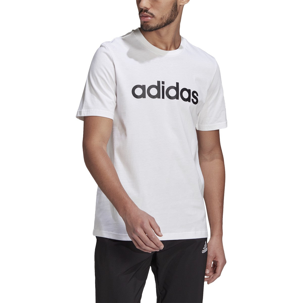 adidas Essentials Emroidered Linear Logo Mens T-Shirt