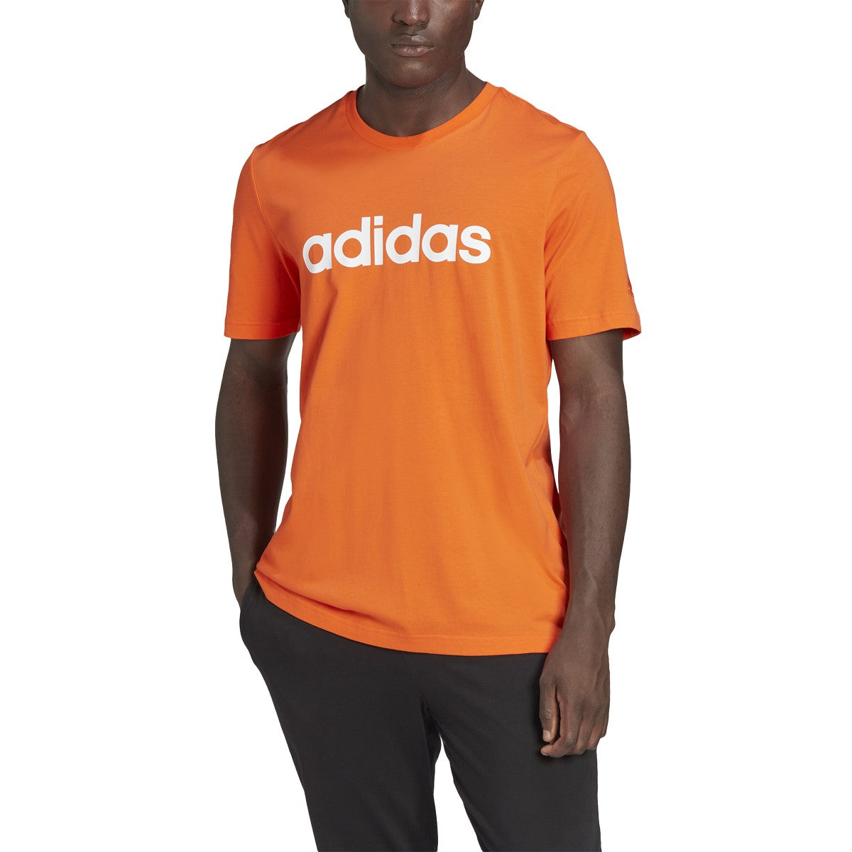 adidas Essentials Emroidered Linear Logo Mens T-Shirt