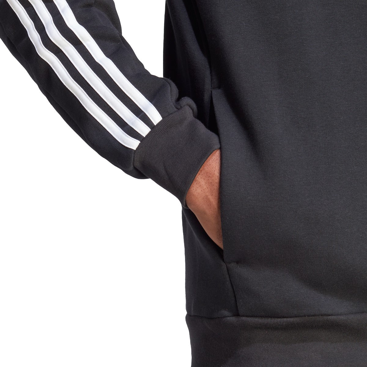 adidas Essentials Fleece 3-Stripes Full Zip Mens Hoodie Jacket