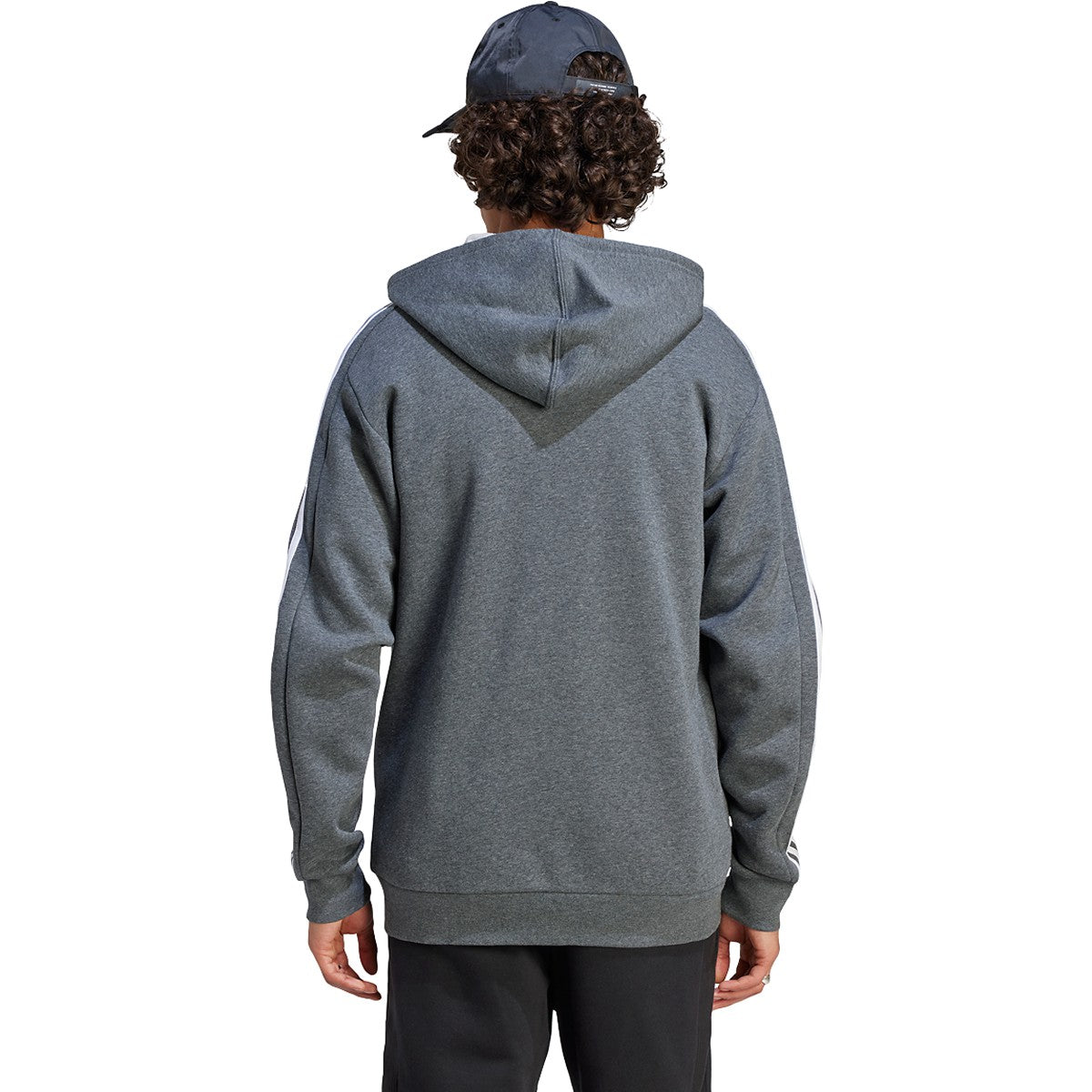 adidas Essentials Fleece 3-Stripes Full Zip Mens Hoodie Jacket