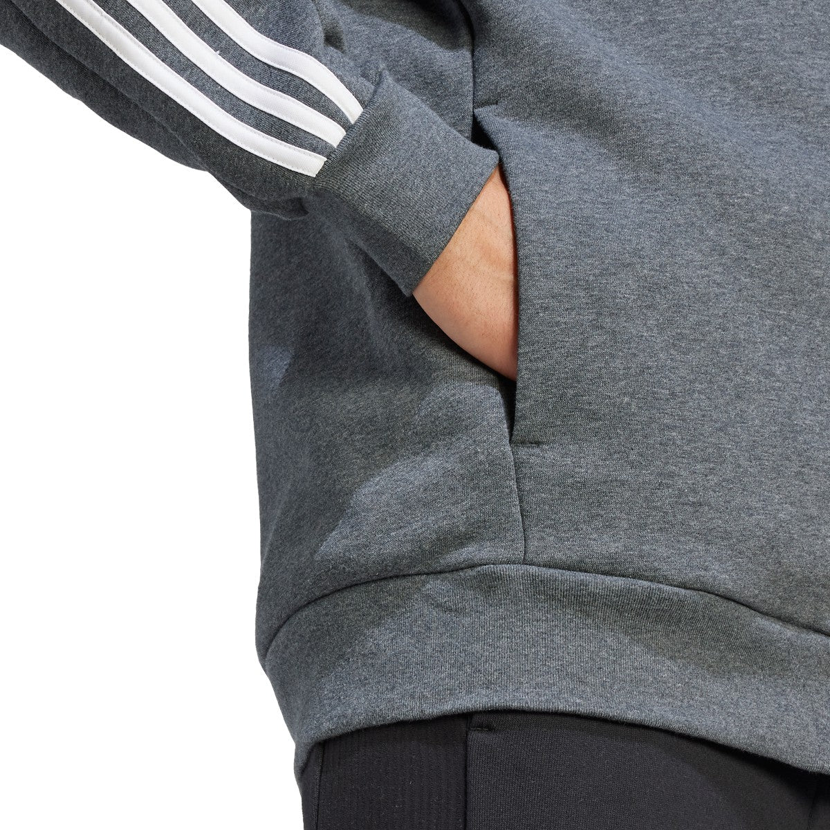 adidas Essentials Fleece 3-Stripes Full Zip Mens Hoodie Jacket