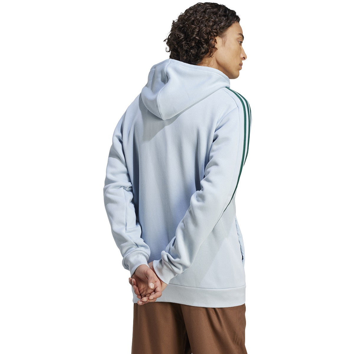adidas Essentials Fleece 3-Stripes Full Zip Mens Hoodie Jacket