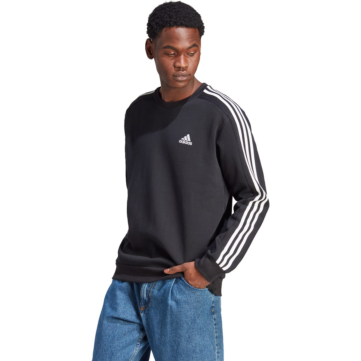 adidas Essentials Fleece 3-Stripes Mens Sweatshirt