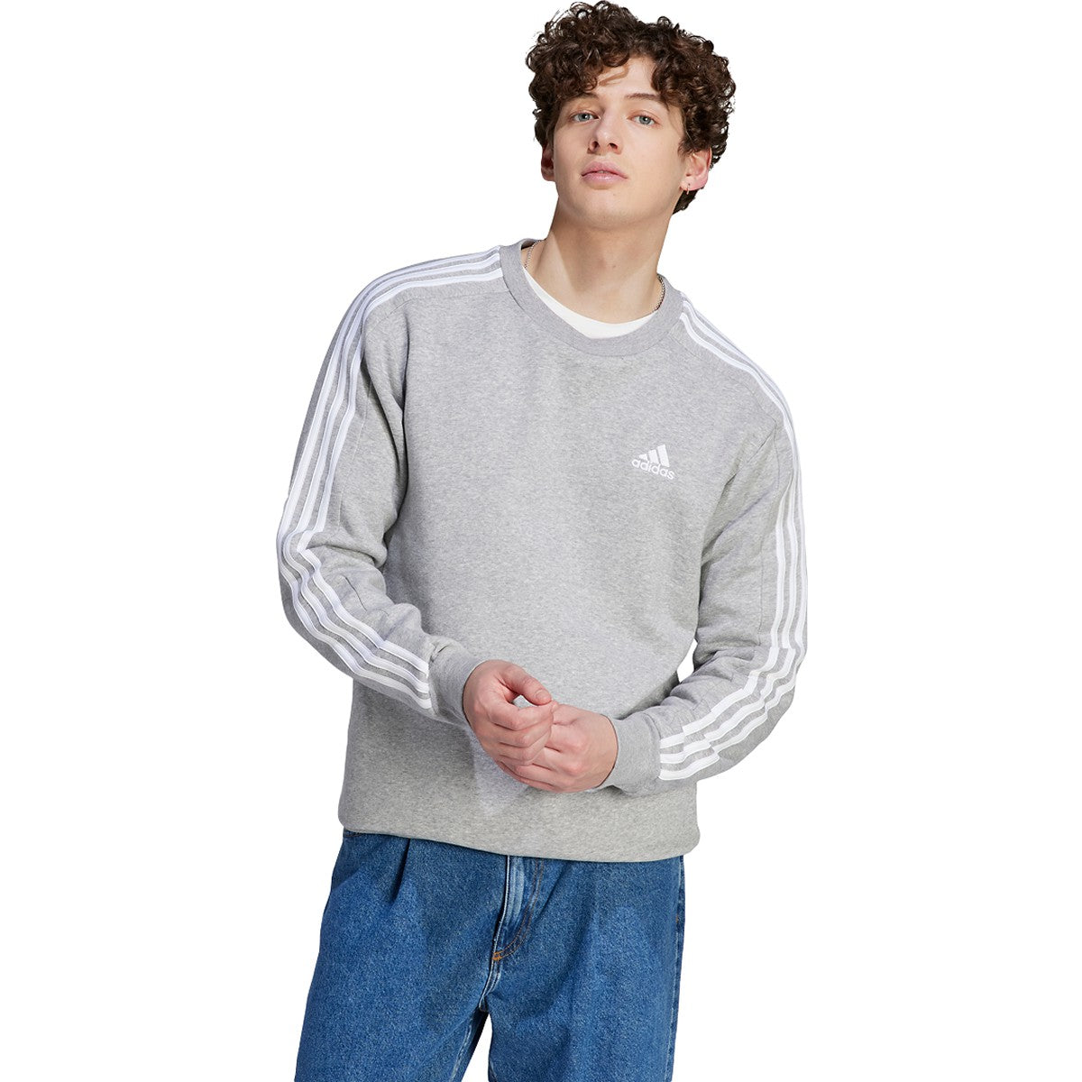 adidas Essentials Fleece 3-Stripes Mens Sweatshirt