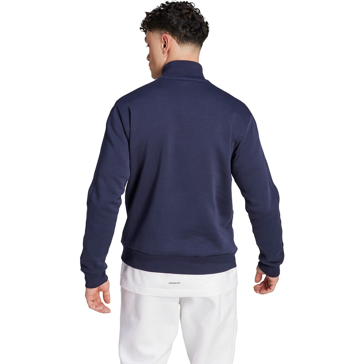 adidas Essentials Fleece 3 Stripes Quarter Zip Mens Pullover