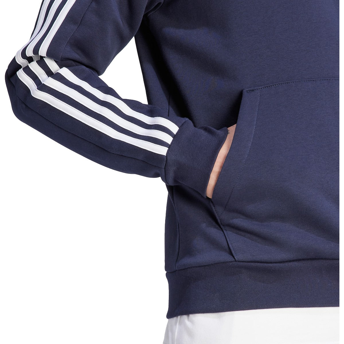 adidas Essentials Fleece 3 Stripes Quarter Zip Mens Pullover