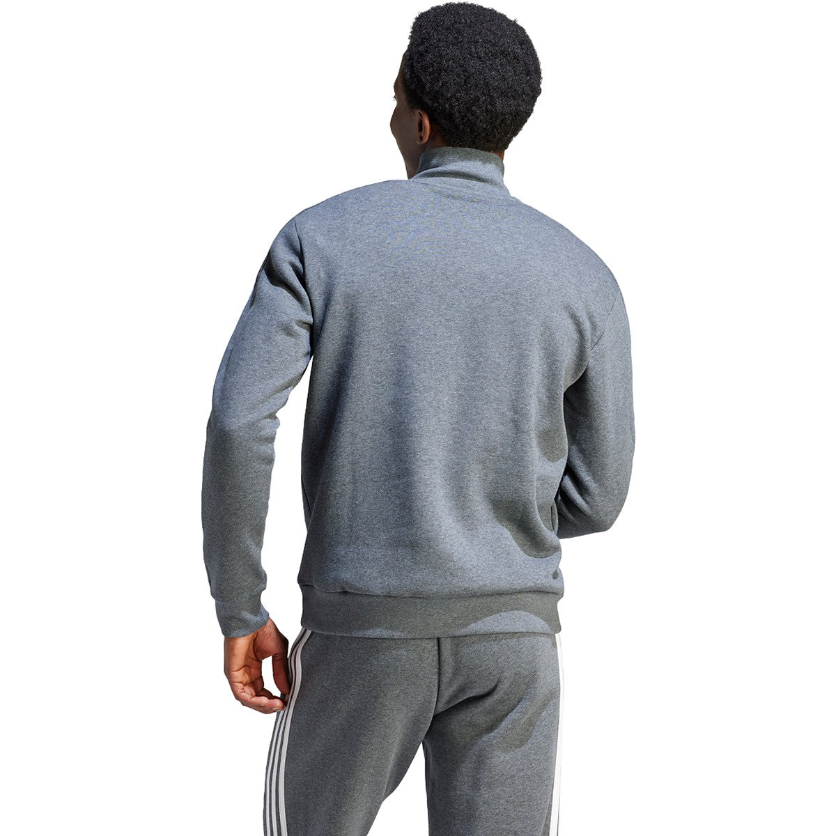 adidas Essentials Fleece 3 Stripes Quarter Zip Mens Pullover