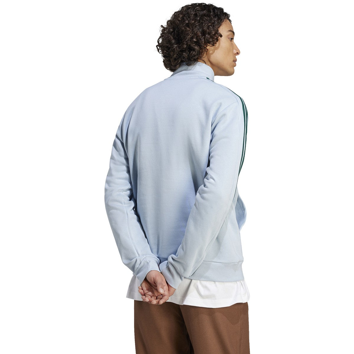 adidas Essentials Fleece 3 Stripes Quarter Zip Mens Pullover