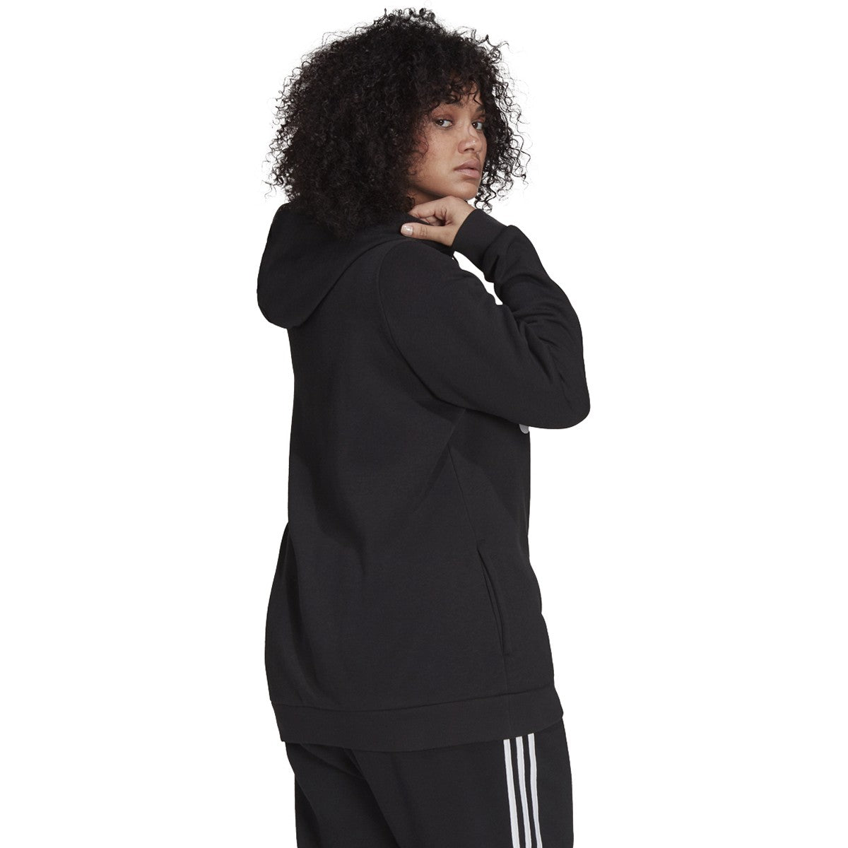 adidas Essentials Womens Plus Size Hoodie with Logo