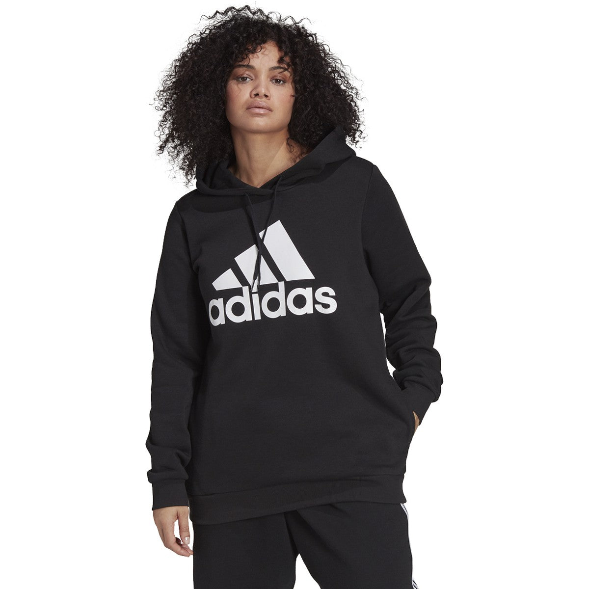 adidas Essentials Womens Plus Size Hoodie with Logo