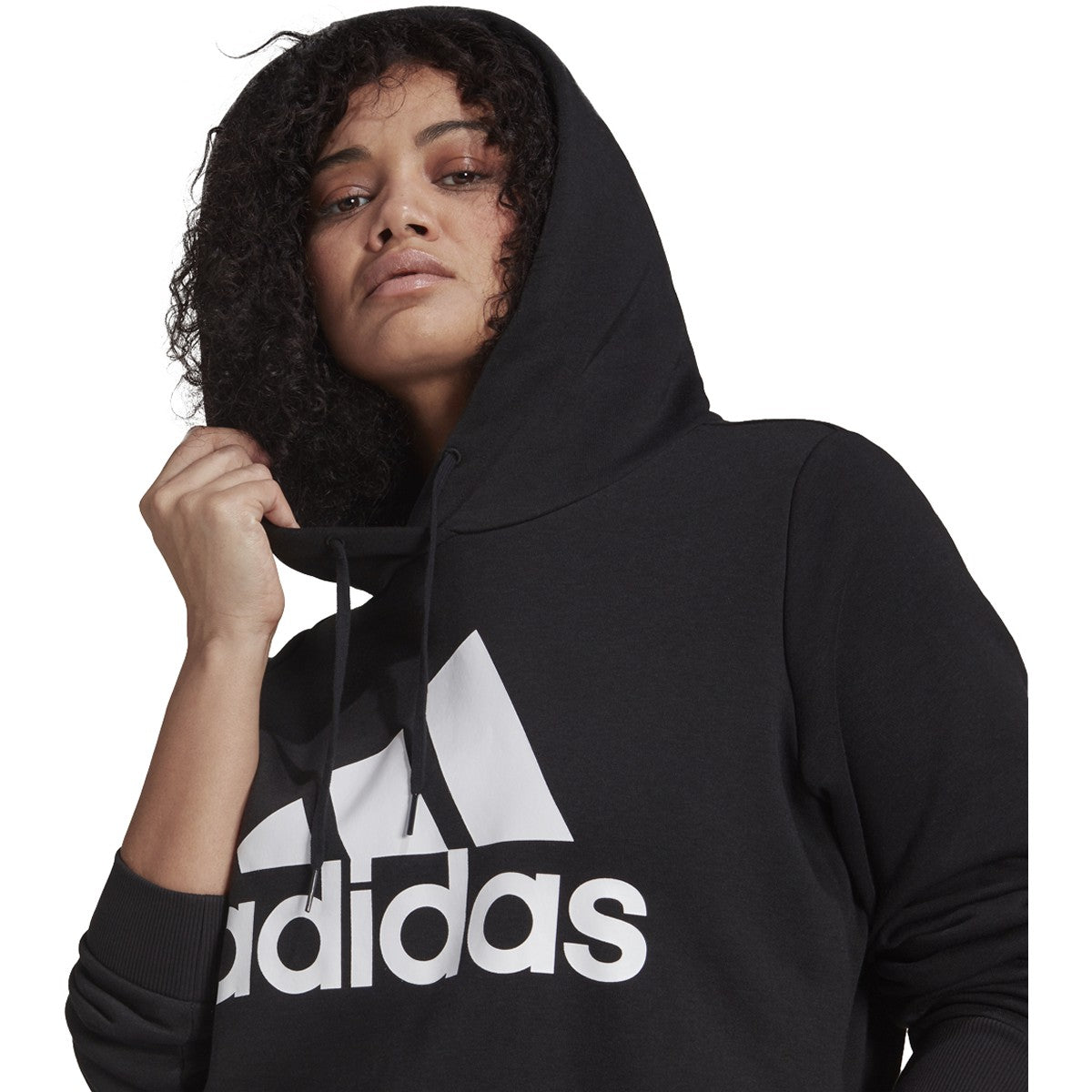 adidas Essentials Womens Plus Size Hoodie with Logo