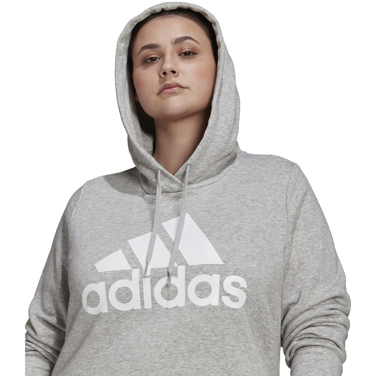 adidas Essentials Womens Plus Size Hoodie with Logo