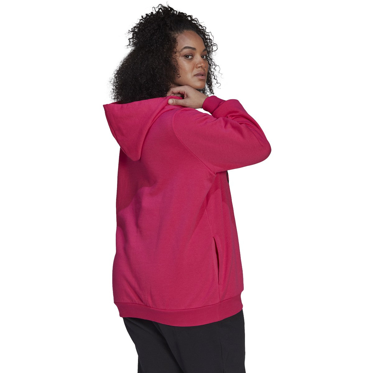 adidas Essentials Womens Plus Size Hoodie with Logo