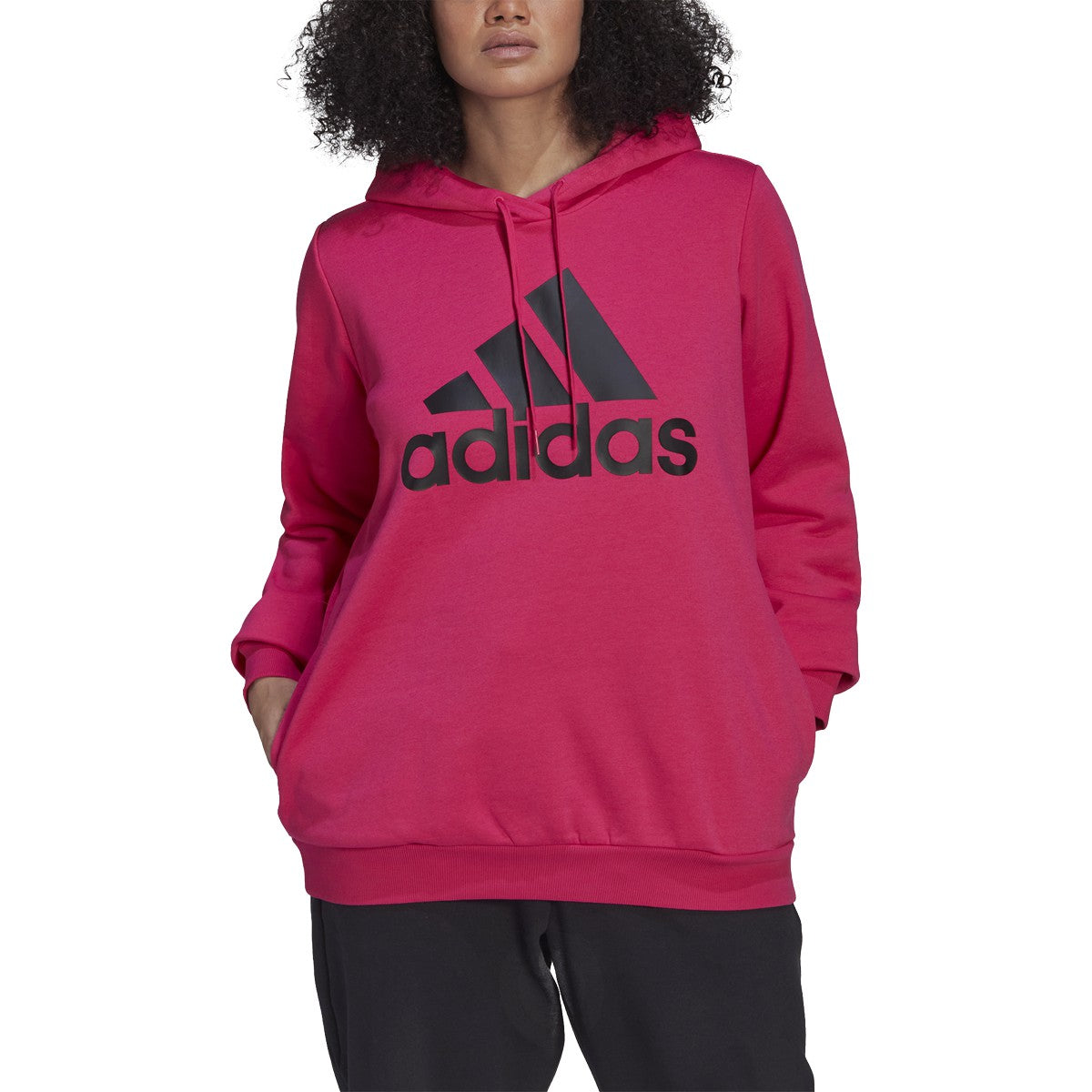 adidas Essentials Womens Plus Size Hoodie with Logo