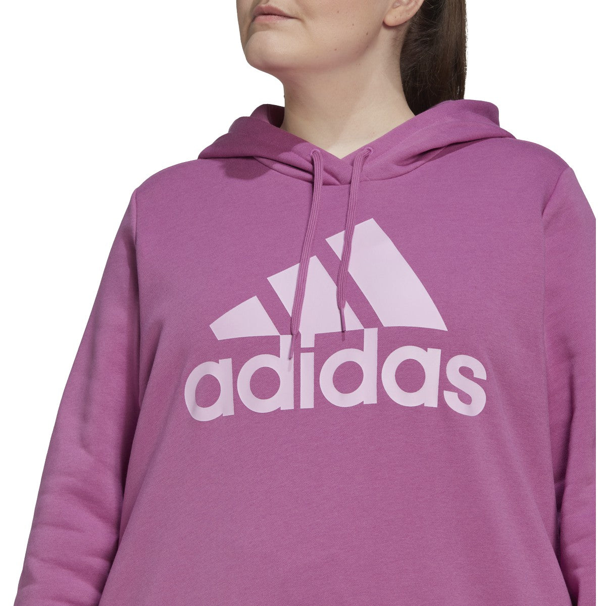 adidas Essentials Womens Plus Size Hoodie with Logo