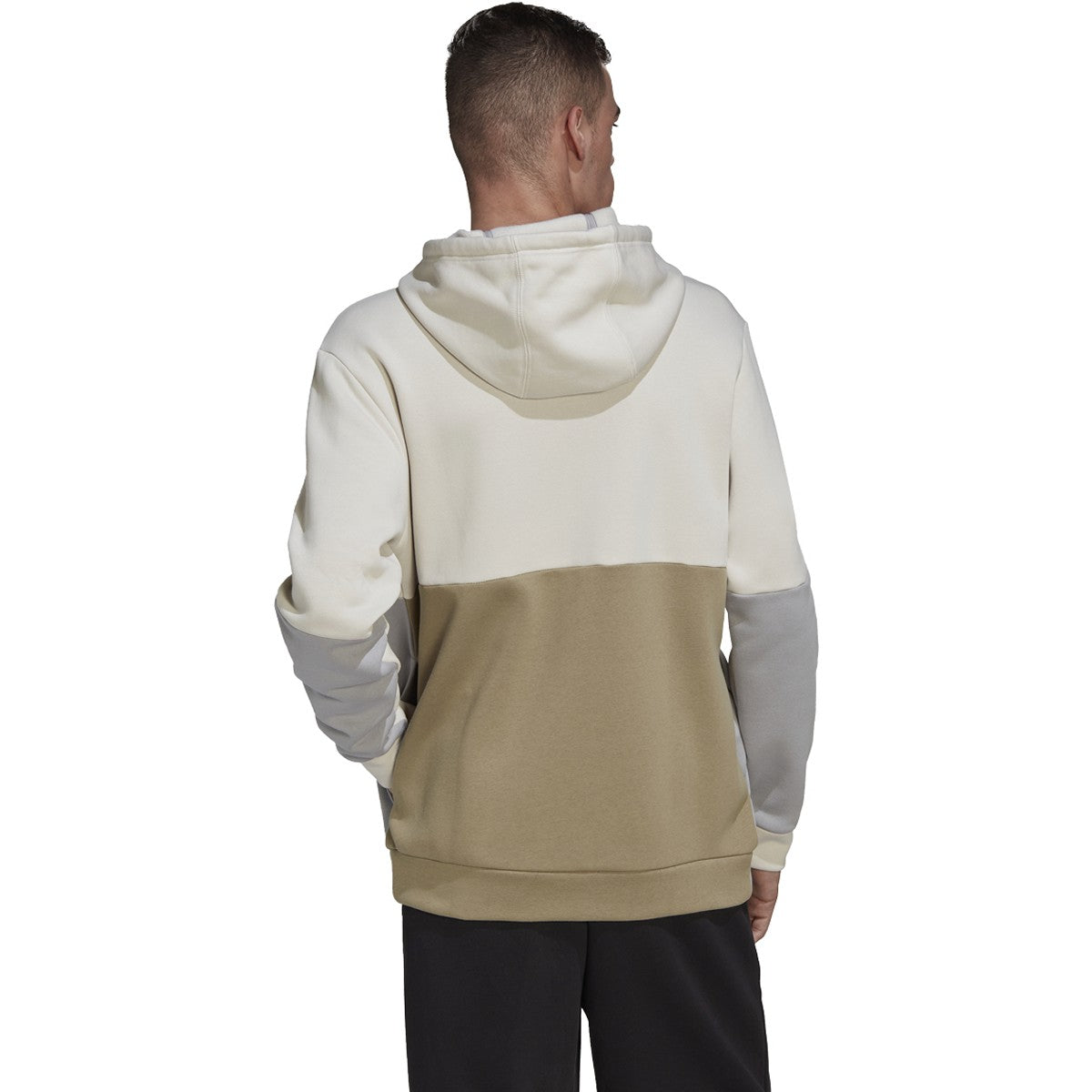 adidas Essentials Mens Full-Zip Hoodie with Colorblock