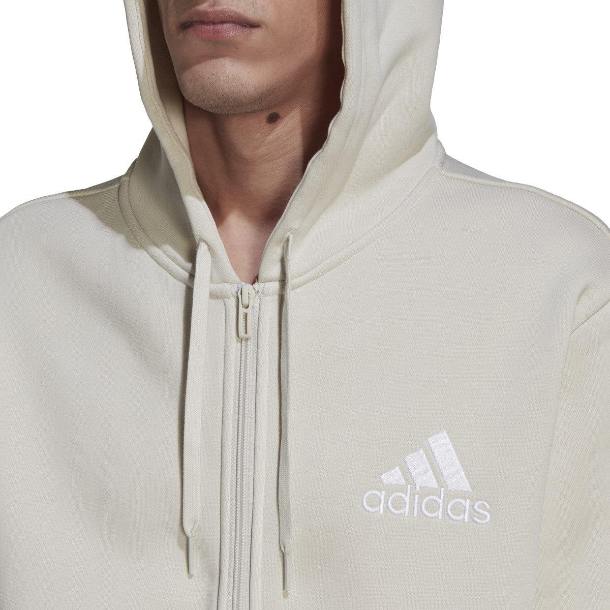adidas Essentials Mens Full-Zip Hoodie with Colorblock