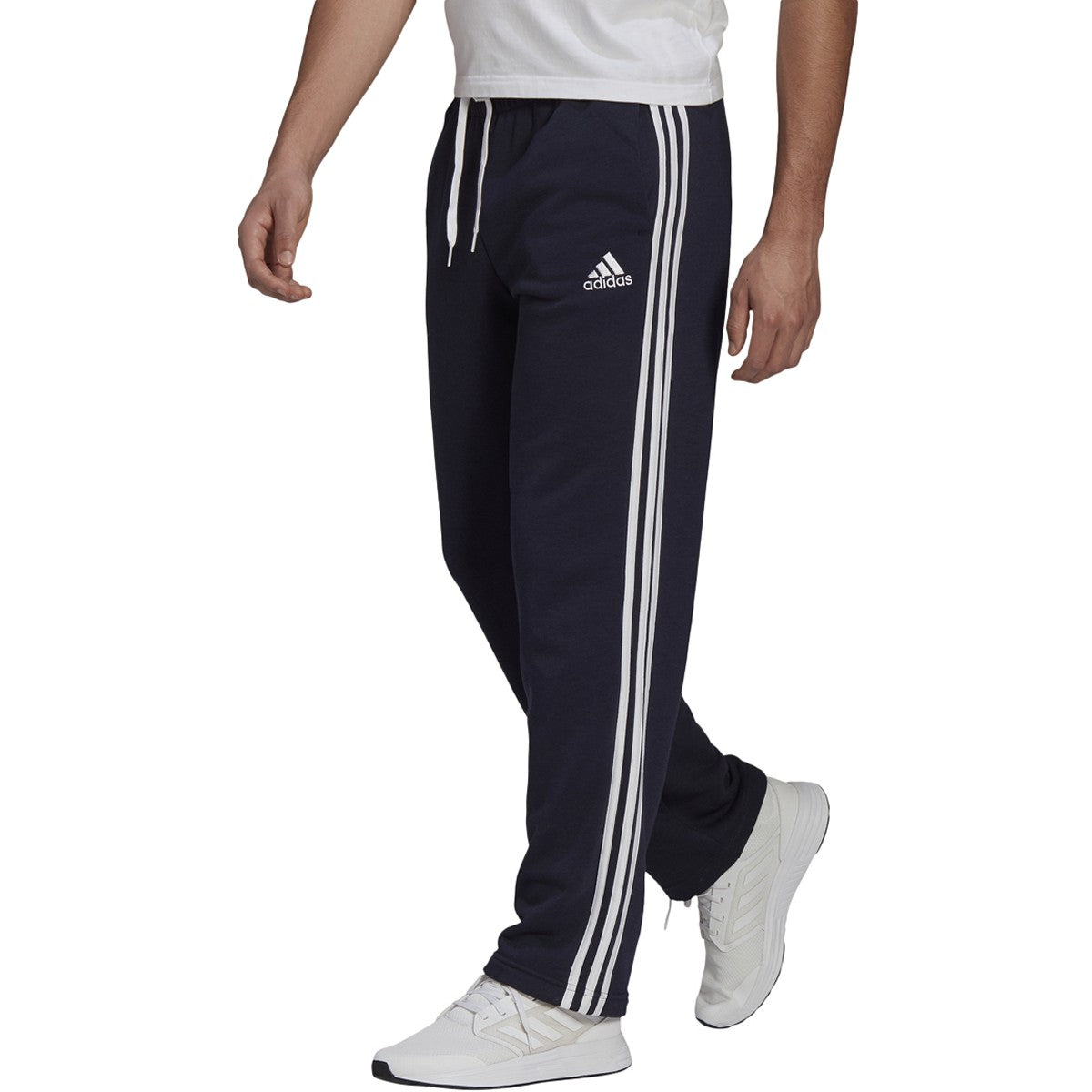 adidas Essentials Open Hem 3 Stripes Pant - Mens Casual