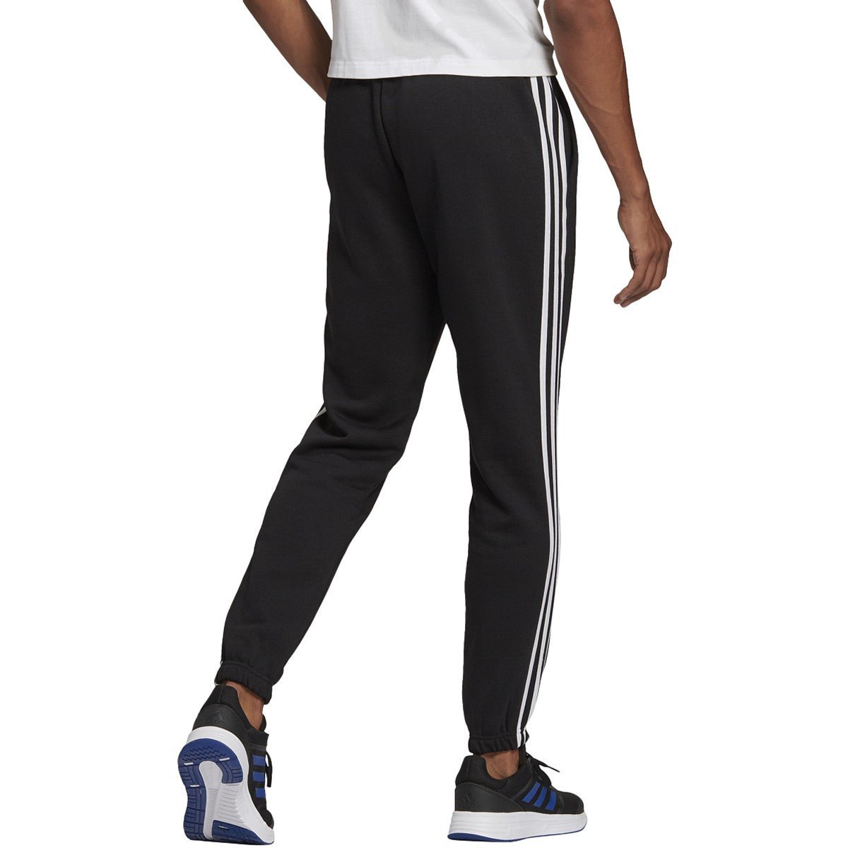 adidas Essentials Tapered Elastic Cuff 3-Stripes Pants - Mens Casual