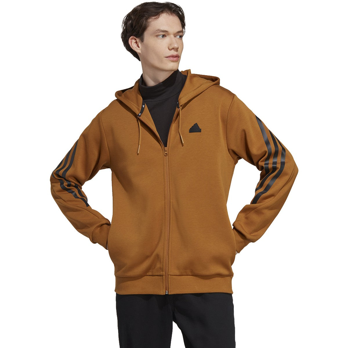 adidas Future Icons 3 Stripes Mens Full Zip Hoodie